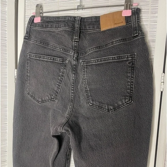Madewell Curvy Perfect Vintage Jeans Black Gray High Rise Straight Size 25 - Picture 6 of 10